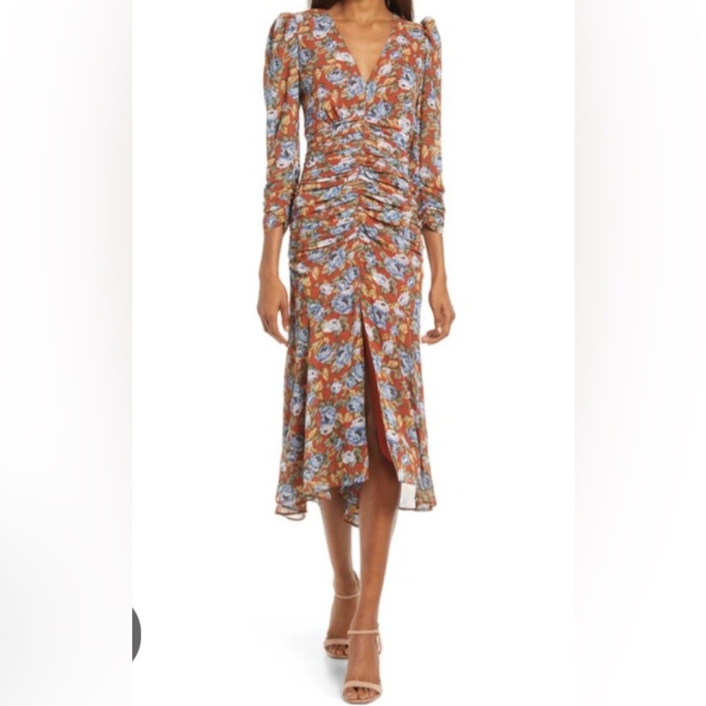 Beautiful spring floral maxi dress, Sz L (Runs small)